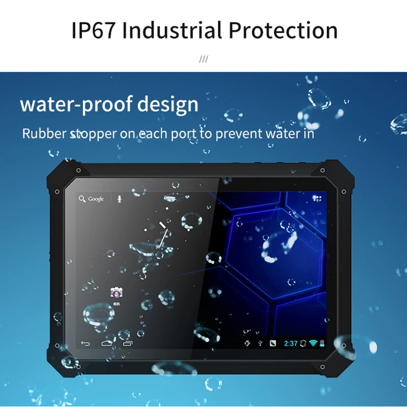 NFC 방폭 산업 태블릿 PC, 바코드 스캐너 포함, 안드로이드 9.0, 4G RAM, 64GB ROM, 4G LTE, IP67 견고한 컴퓨터, 10.1 인치