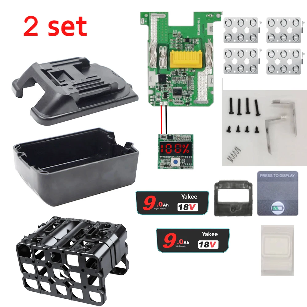 Caixa de Bateria para Makita 18v Faça Você Mesmo 6.0ah Escudo Caixa com Bms Pcb Placa de Carregamento Proteção Poderia Instalar 15 Baterias Bl1890 9.0ah - Image 5