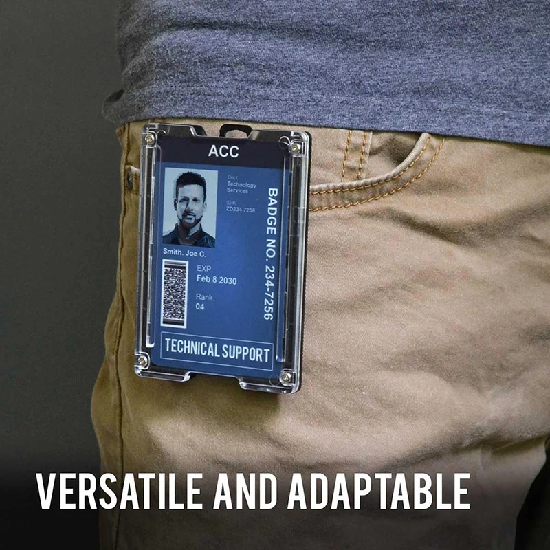 Premium Aluminum Badge and Card Holder Wallet – Sleek Design with Metal Clip and Multiple Card Capacity