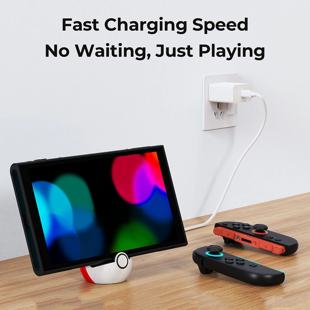 For Nintendo Switch/Switch Lite/Switch OLED/Switch 2 Charger Dock Station with USB-C Port Fast Charging Stand Base Accessories
