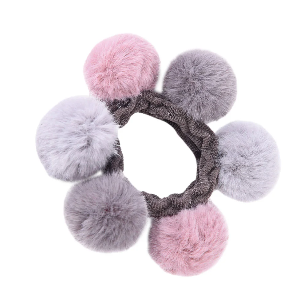 

1pc Macarons Ball Hair Rings Ponytail Holders Elastic Hair Ties Hair Band for Children Girls (Random Color)