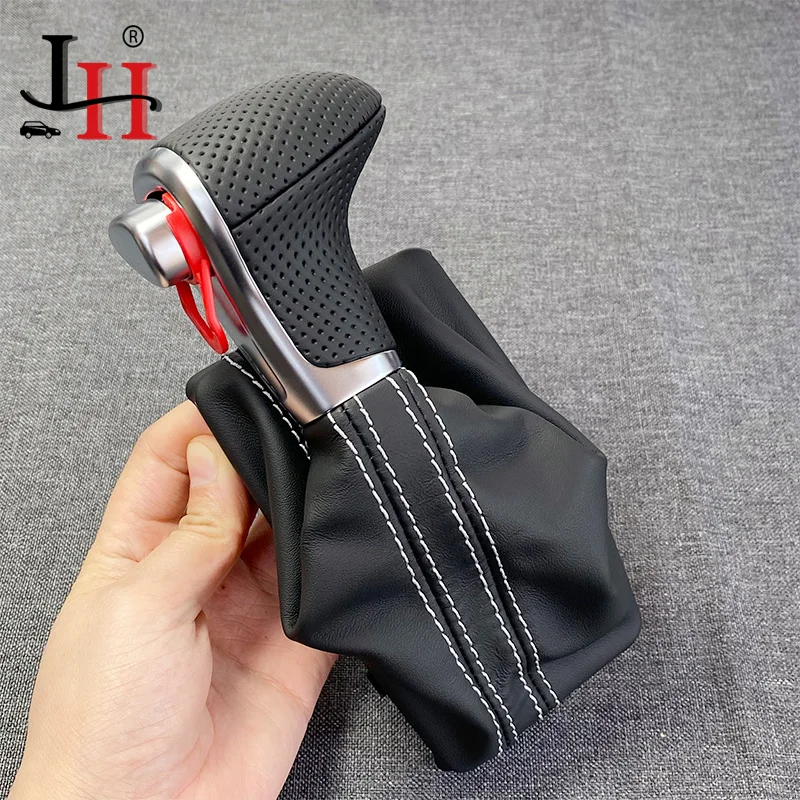 

8KD 713 139 B LHD Chrome Gear Shift Knob Black Leather Gaiter Boot AT LHD Only For Audi A4 B8 A5 Q5