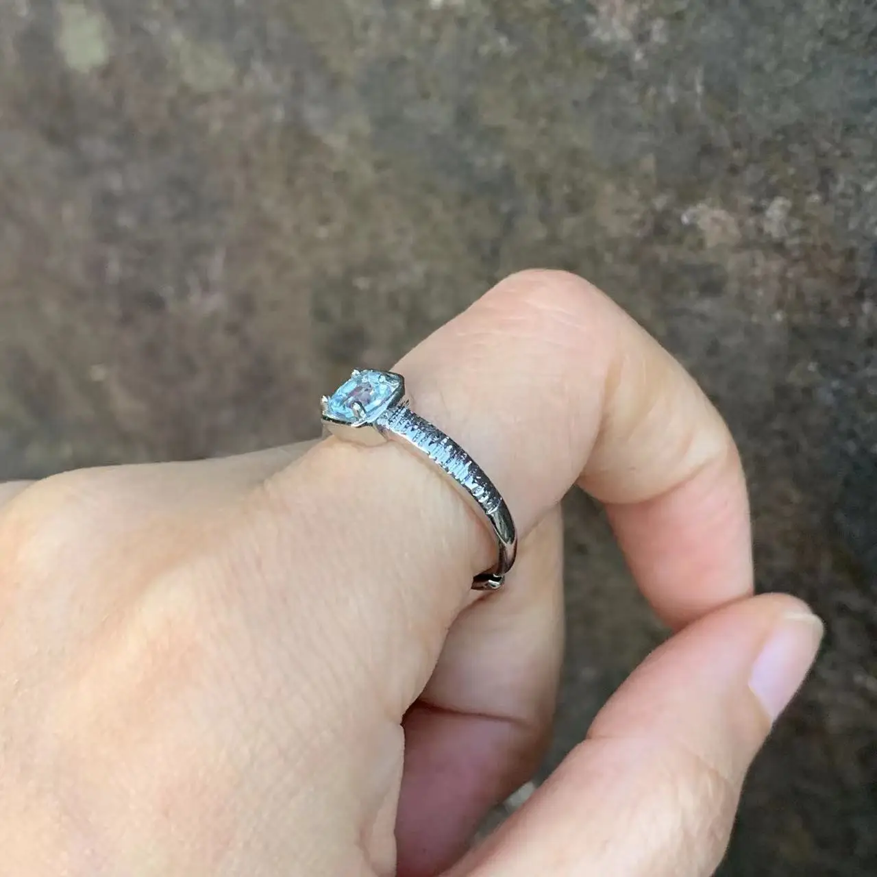 MM Natural Blue Topaz Ring Adjustable Female Ring Jewelry for Women Gift Wholesale High Quality Vintage Fine