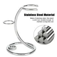 Stainless Steel  Shaving Razor and Brush Stand - Convenient Holder for Safety Razor and Shave Brush Storage 2