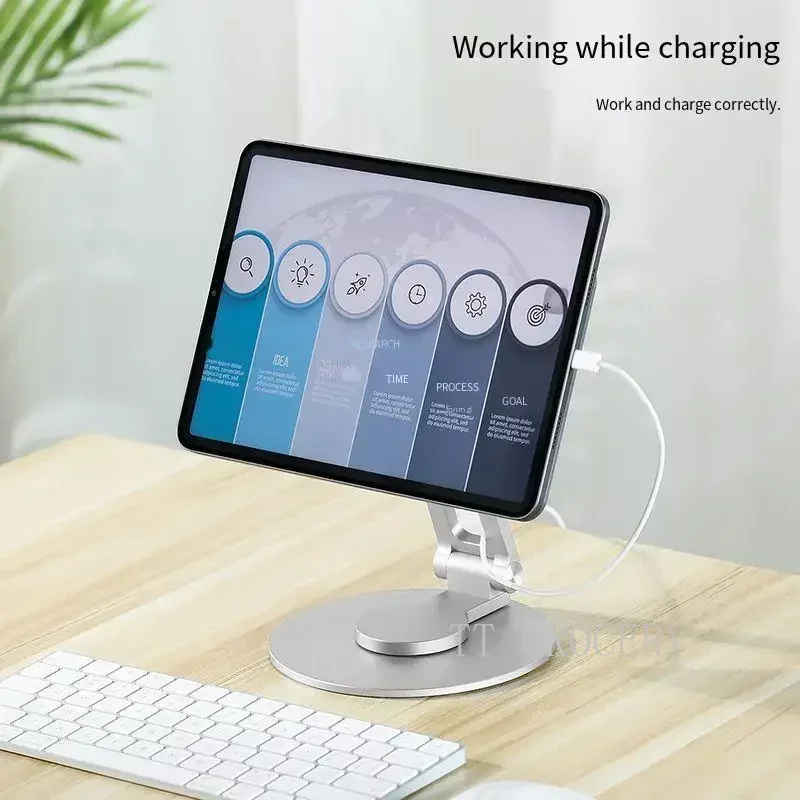 Tablet Stand 360 Rotation Aluminum Alloy Suspended Magnetic Holder