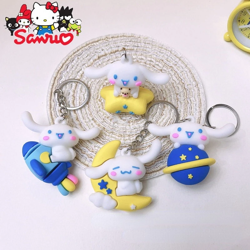 

5052New Sanrio Melody Kuromi Hello Kitty Cinnamoroll Cartoon Cosmic Walk Doll Keychain Event Party Gift Keyring Birthday Gift