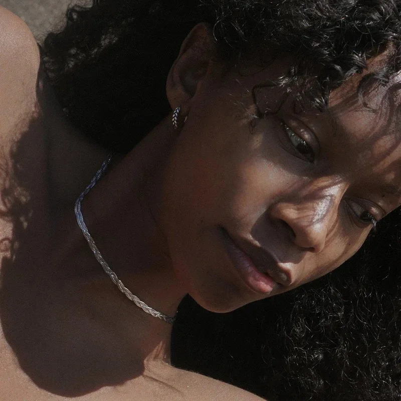 Ins Woven Necklace Niche Electroplated 18k Gold Necklace Simple Collarbone Chain Sweater Chain Cuban Chain