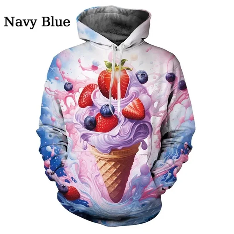 thumbnail image 1 of Sudadera con capucha con estampado de helado, sudadera con gráficos en 3D para hombre, sudadera de moda de otoño e invierno para niños, sudadera con capucha informal, ropa para mujer, 1 of 5
