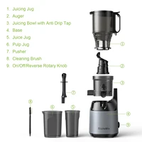 BioloMix Presse-agrumes à pression froide, avec goulotte d'alimentation de 130 mm, adapté aux fruits et légumes entiers, rendement élevé du jus, presse-agrumes à mastication lente sans BPA 6