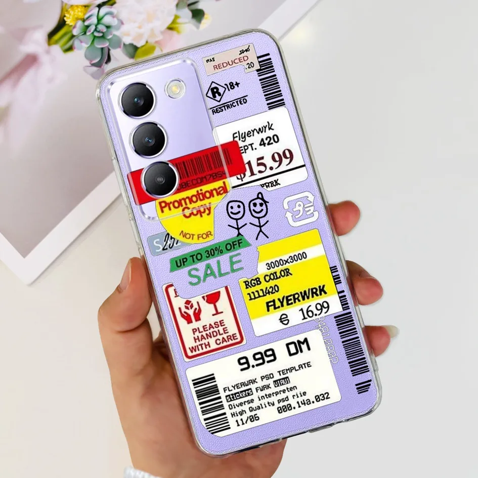 Elegant Flower Transparent Silicone Soft Back Cover