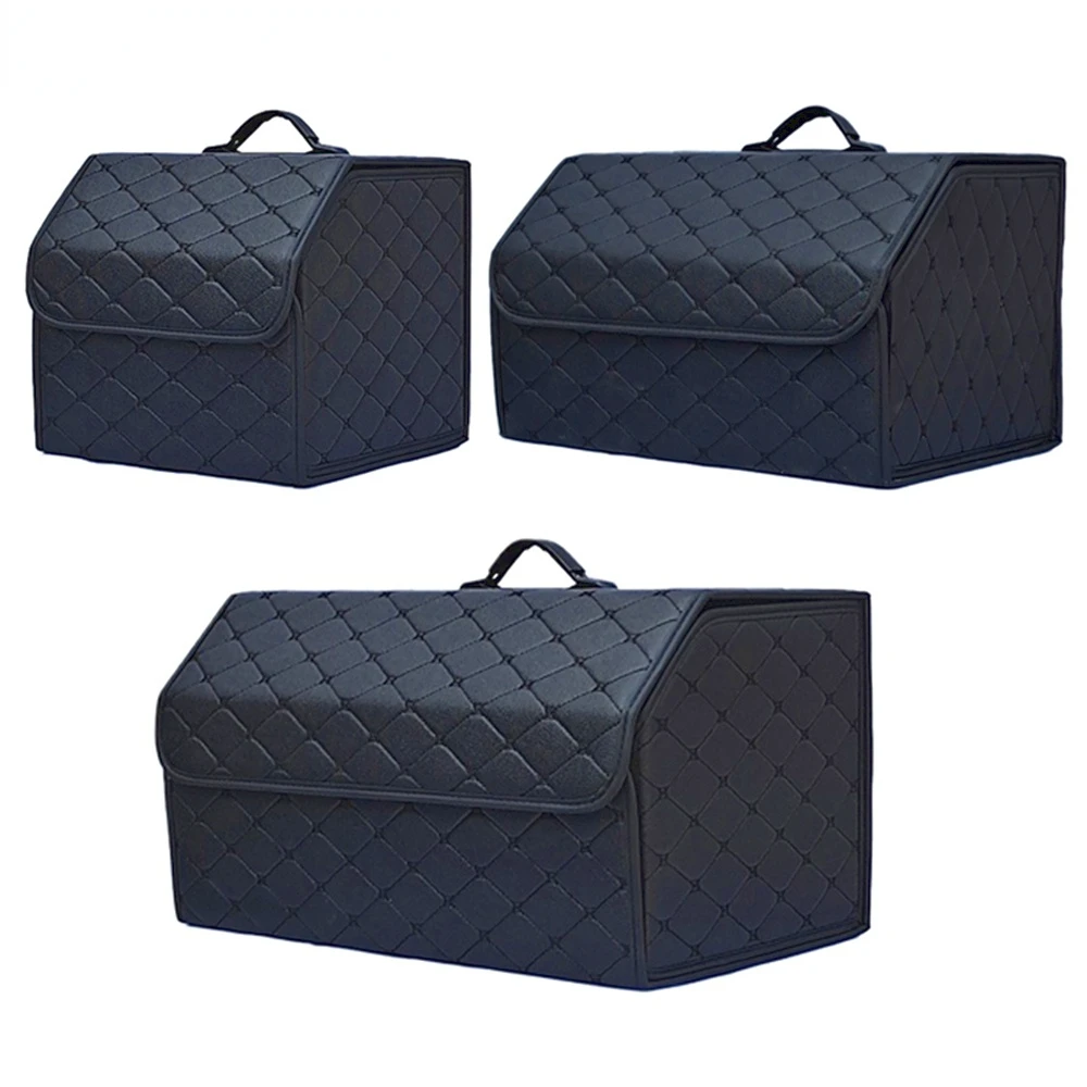 

Car Trunk Organizer Multipurpose Collapsible Trunk Cleanup with Lid Portable Large Capacity Car Storage Box Auto Supplies