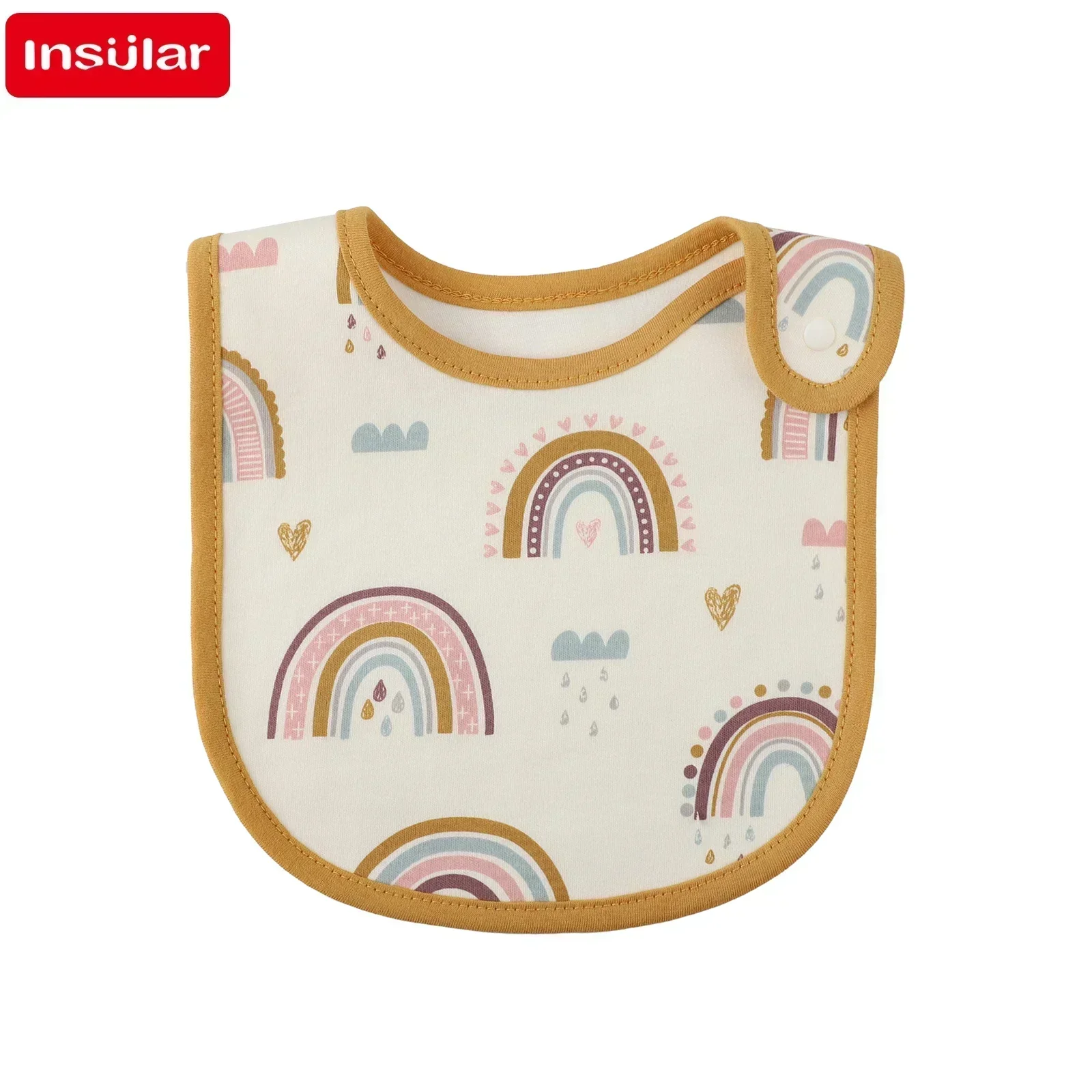 조절 가능한 3겹  턱받이 부드러운 U자형  침 흡수 타월 면 소재 수유 스카프 (13세용)