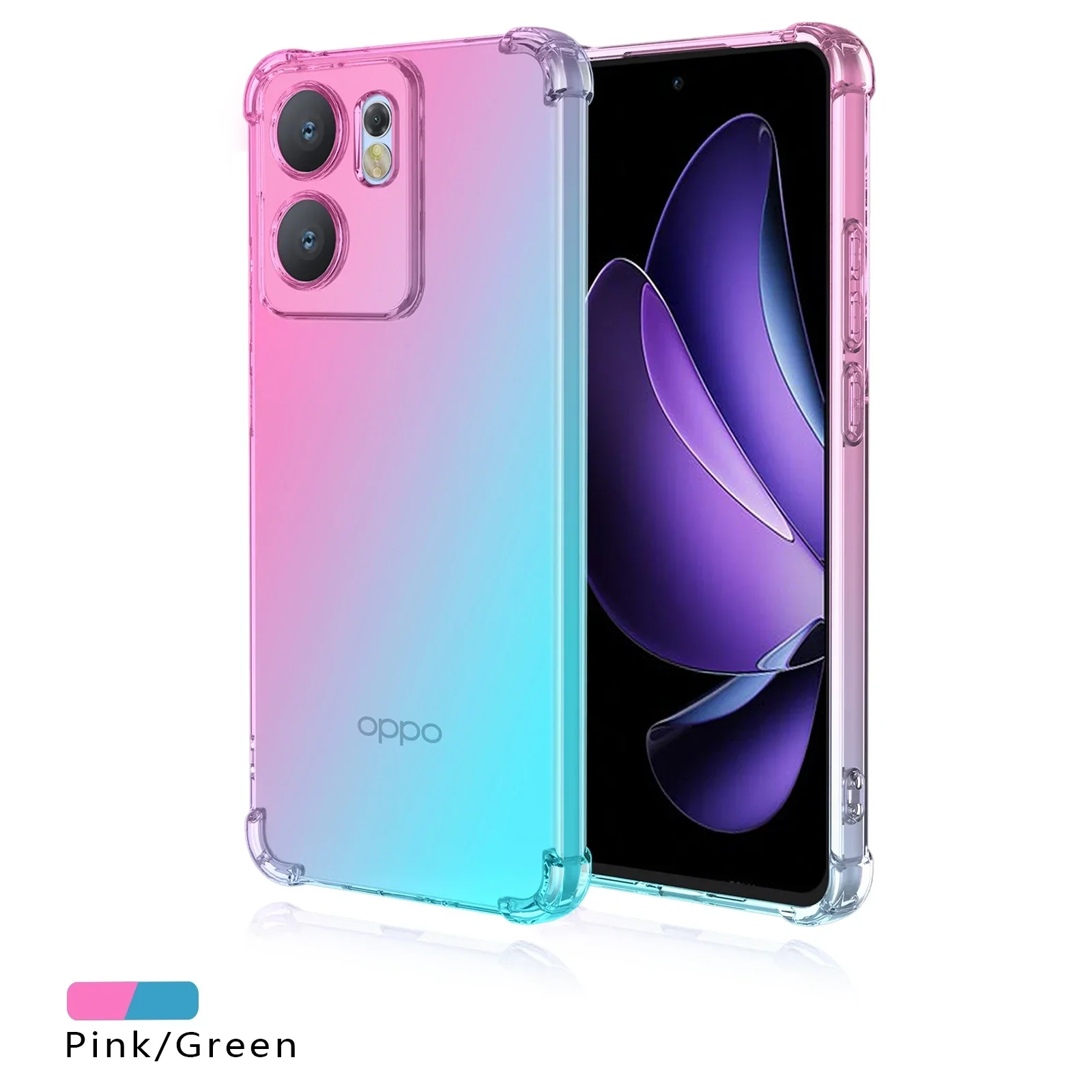 Sleek Gradient Airbag TPU Shockproof Phone Case - Protective Cover Shell