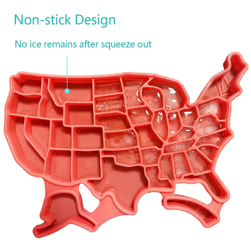 Reusable USA Map Shape Silicone Ice Cube Tray Mold for Freezer Funny Ice  Cube Mold Party Gift DIY Mould for Ice Maker Barware - AliExpress