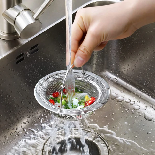 3 Filtri Di Scarico In Acciaio Inox Per Lavello E Doccia: Colini A Maglia Fine Per Capelli E Detriti. Prevengono Gli Intasamenti In Cucina E Bagno. Facili Da Pulire, Design Minimal, Set Da 3 Pezzi.