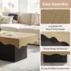 Tribesigns Farmhouse Coffee Tables for Living Room, 45 Inch Rectangular Rustic Classic Cocktail Table, Wooden One Style Fits All 4