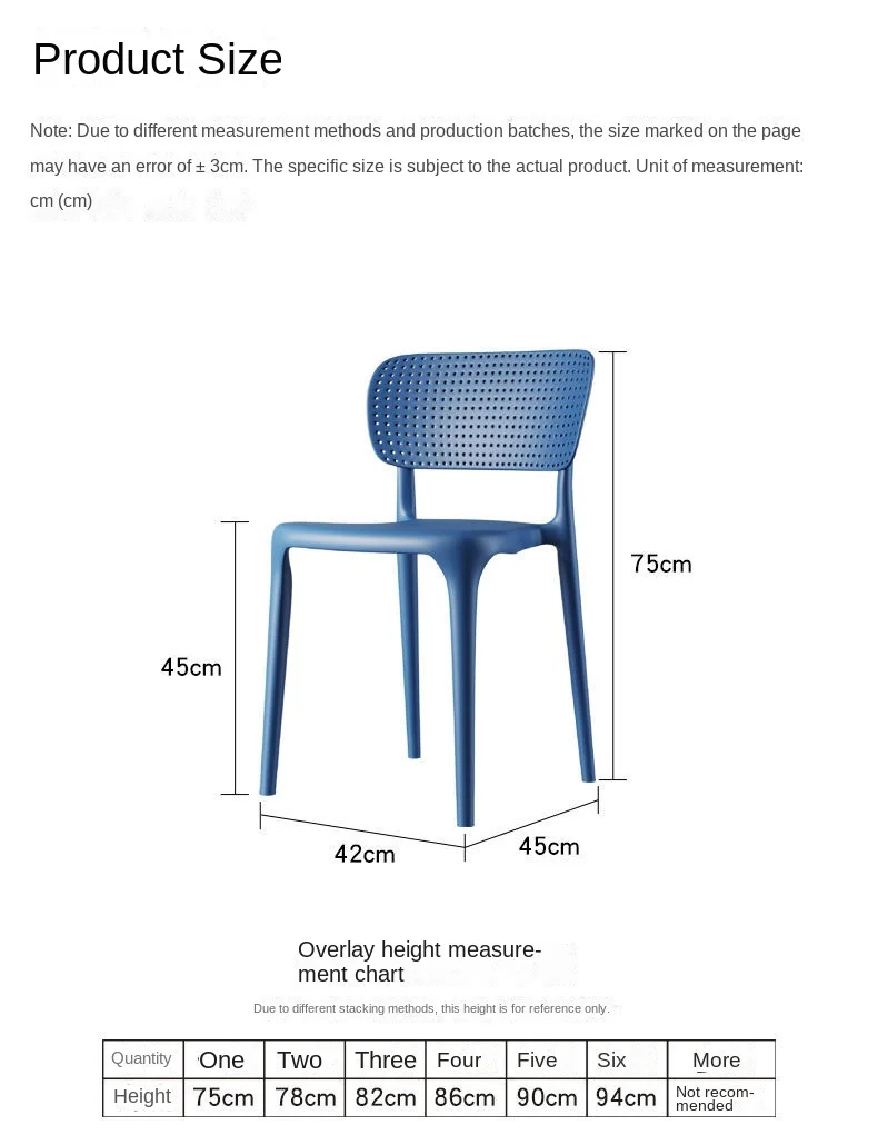 Description Picture 6 of itemIHOME Hollow Nordic Modern Minimalist Hot Selling Plastic Dining Chair Thickened Home Economic Makeup Stool Office Desk Chair