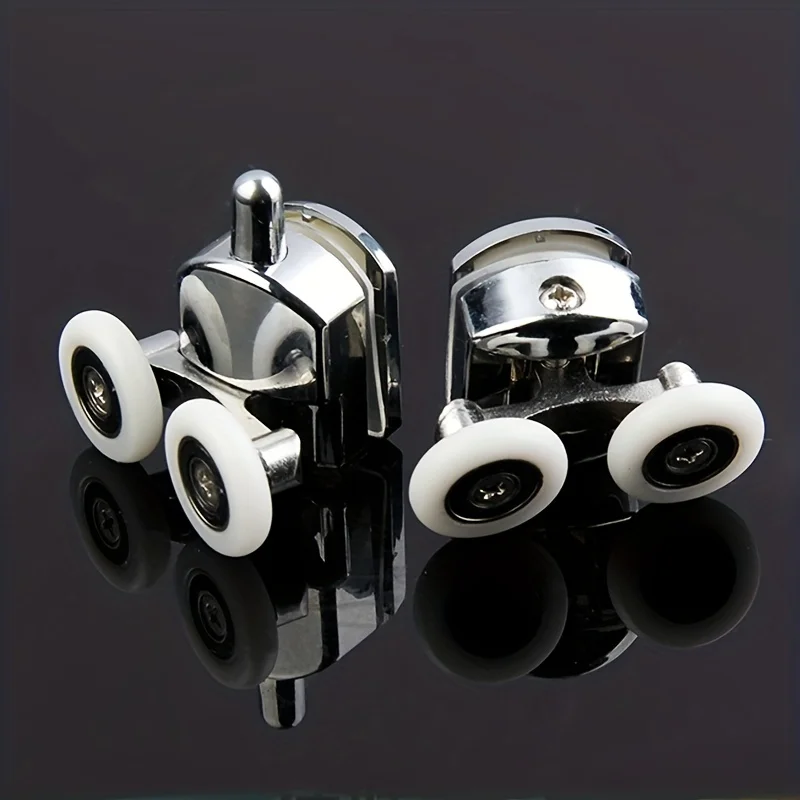 Shower Door Rollers Sliding Door Roller Shower Room Pulley Shower Room Rollers Sliding Door Pulley Shower Room Accessories 4pcs diameter 23mm,25mm Pop Up Pulley Wheels Brass Zinc Alloy Bearing Hardware
