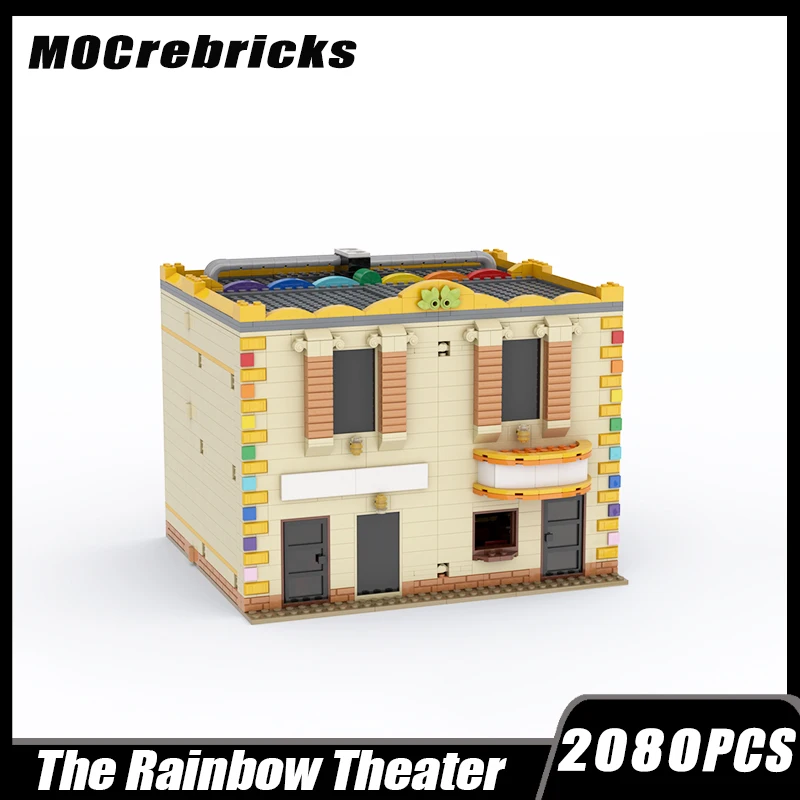 

MOC-127412 Famous Architecture City Street View The Rainbow Theater Modular Building Block Assembly Model Brick Toy Gifts
