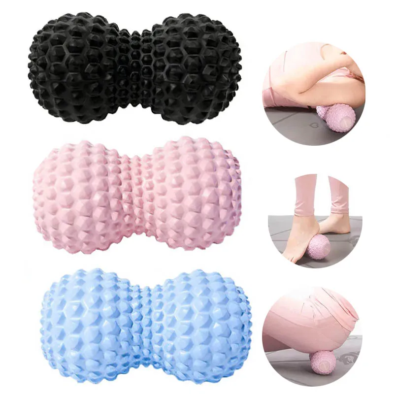Peanut Fitness Massage Ball Double Lacrosse Massage Roller Ball For Arm Back Leg Deep Tissue Muscle Yoga Workout