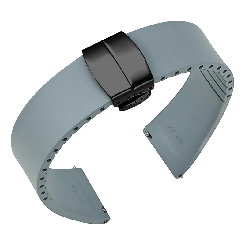 Premium FKM Rubber Quick Release Watch Band with Butterfly Buckle
