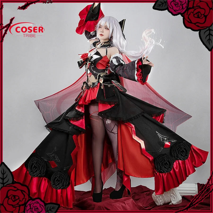 

COSER TRIBE Anime Game Honkai Impact 3 Aponia Ceremonial Dress Halloween Carnival Role CosPlay Costume Complete Set