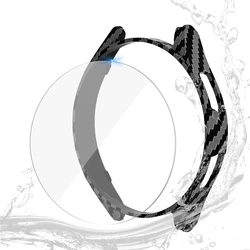 Premium Protective Glass Case for Smartwatches - Matte PC Cover Bumper Shell (Carbon fibre)