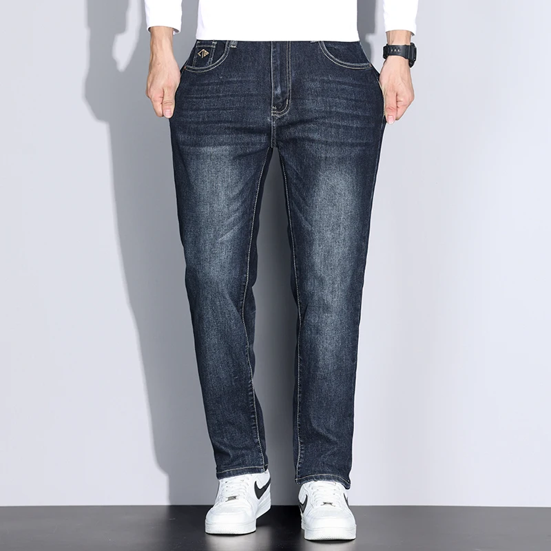 Big Tall Clothes Men's Jeans Extral Long Leg Length Straight Denim Pant Male Lengthened Trouser Slim Thin 190cm 200 Cm 120cm 110 6
