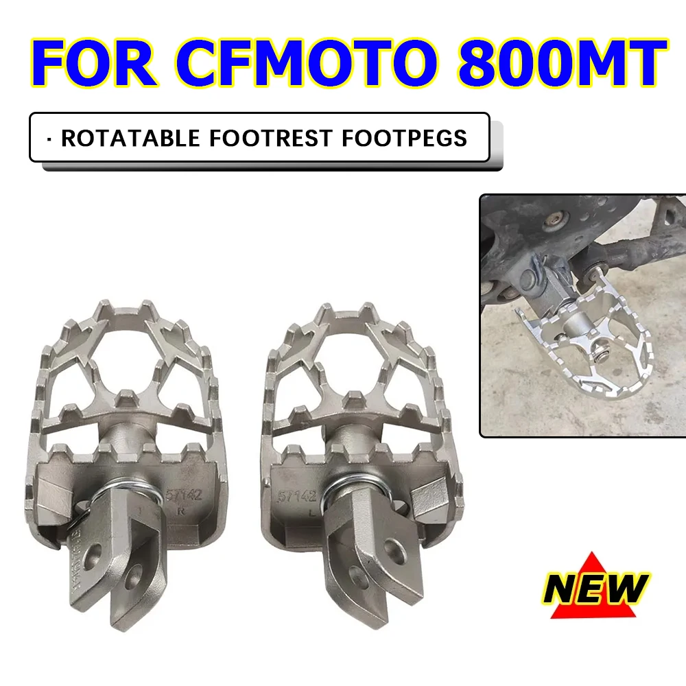

For CFMOTO CF 800MT MT800 MT 800 MT 2022 2023 2024 Accessories Rotatable Footrests Footpeg Foot Pegs Pedals Plate Foot Rests