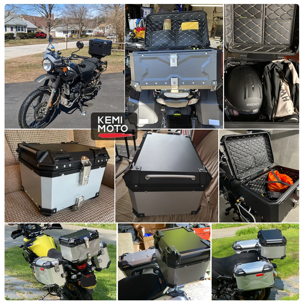 For BMW R1200GS R1250GS R 1250 GS Motorcycle Rear Luggage Top Cases CNC  Aluminum Tail Storage Tool Helmet Box Cases Lock Trunk