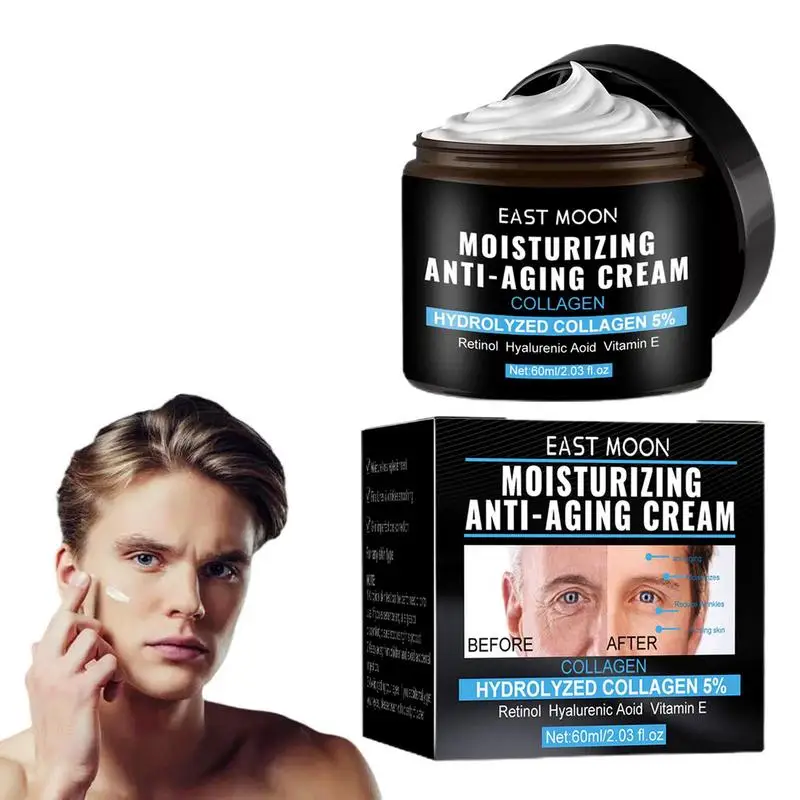 

Mens Face Cream Soft Face Lotion For Men Absorbs Quickly 60ml Face Cream Moisturizing Skin Cream Retinol Hyaluronic Acid Vitamin