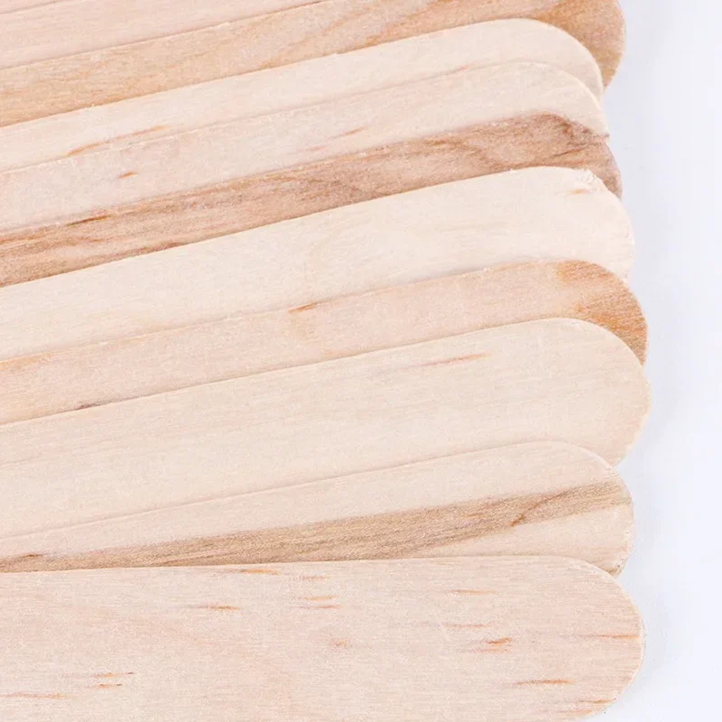 100pcs/ Beeswax Shaving Stick Wooden Removal Sticks Wax Waxing Disposable Sticks Beauty Toiletry Kits Wood Apply Wax Rod 3