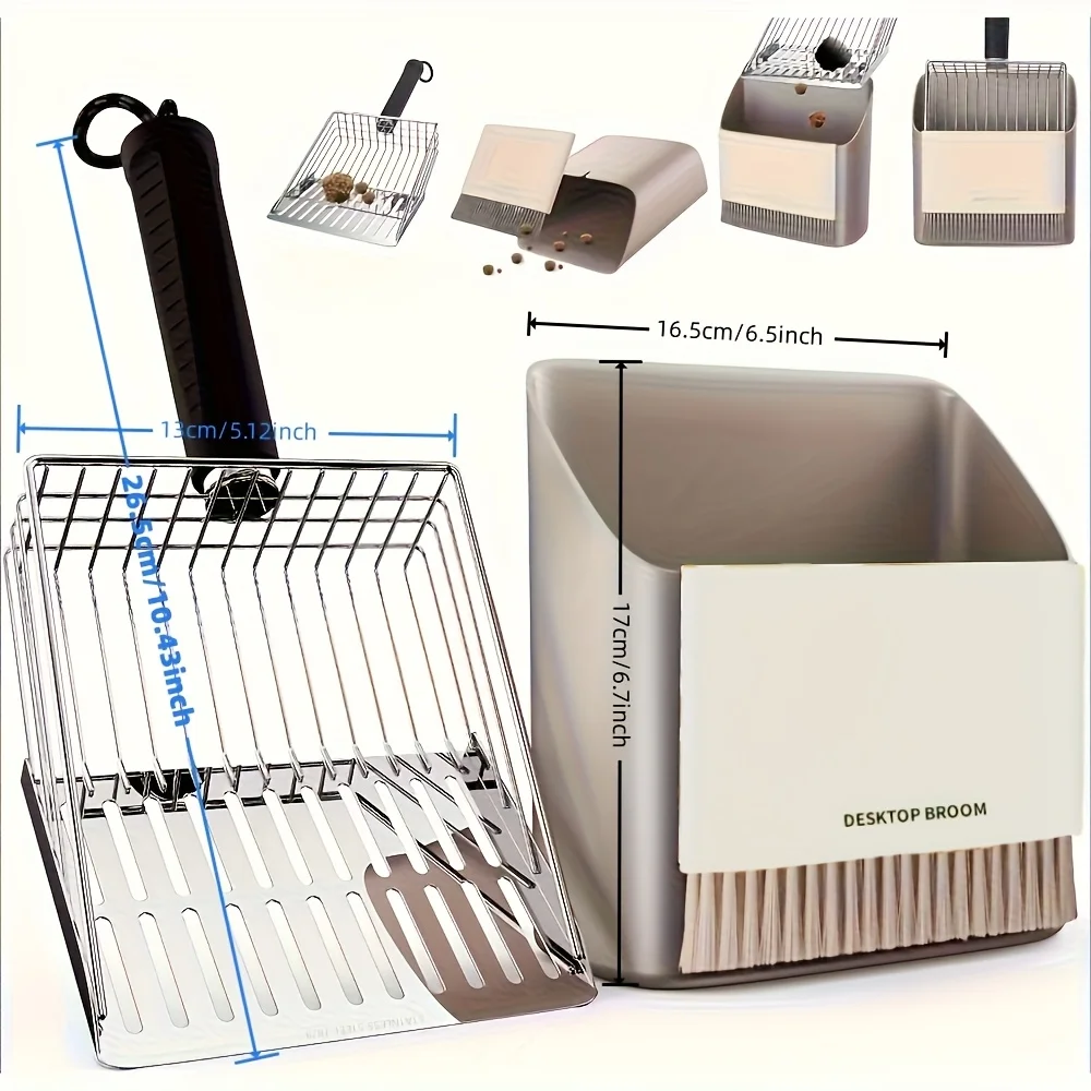 Paletta per lettiera gatto in metallo resistente con setacci_voghion.com