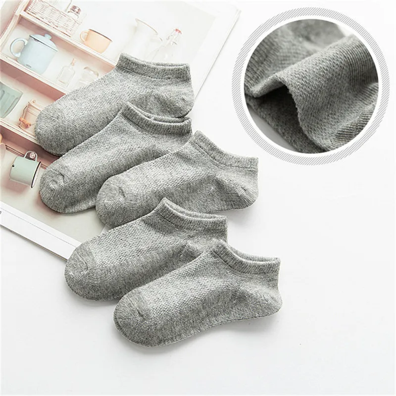 Kids Socks Children Socks Cotton Summer Boy Girl Baby Fashion Cute Cartoon Breathable Soft Mesh For 1-12Y Teen Kids Casual Sock 5 Pairs/Lot
