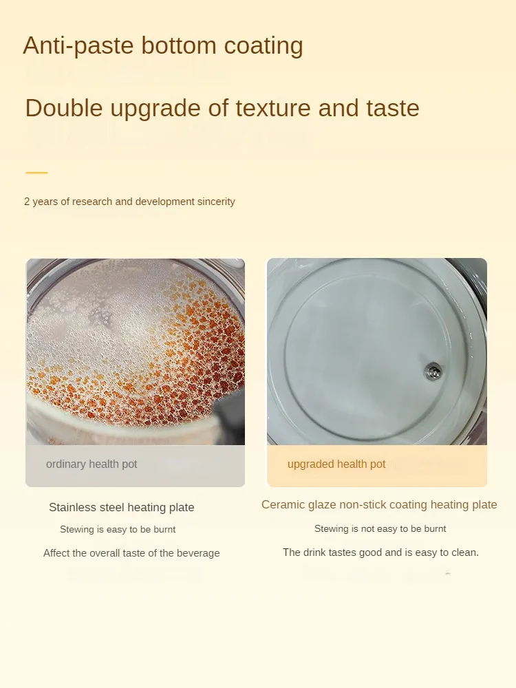 220V 1500ML Electric Preserving Pot Automatic Glass Tea Cooking Pot Multi Cooker & Ceramic Glaze Non Stick Coating Heating Plate 4