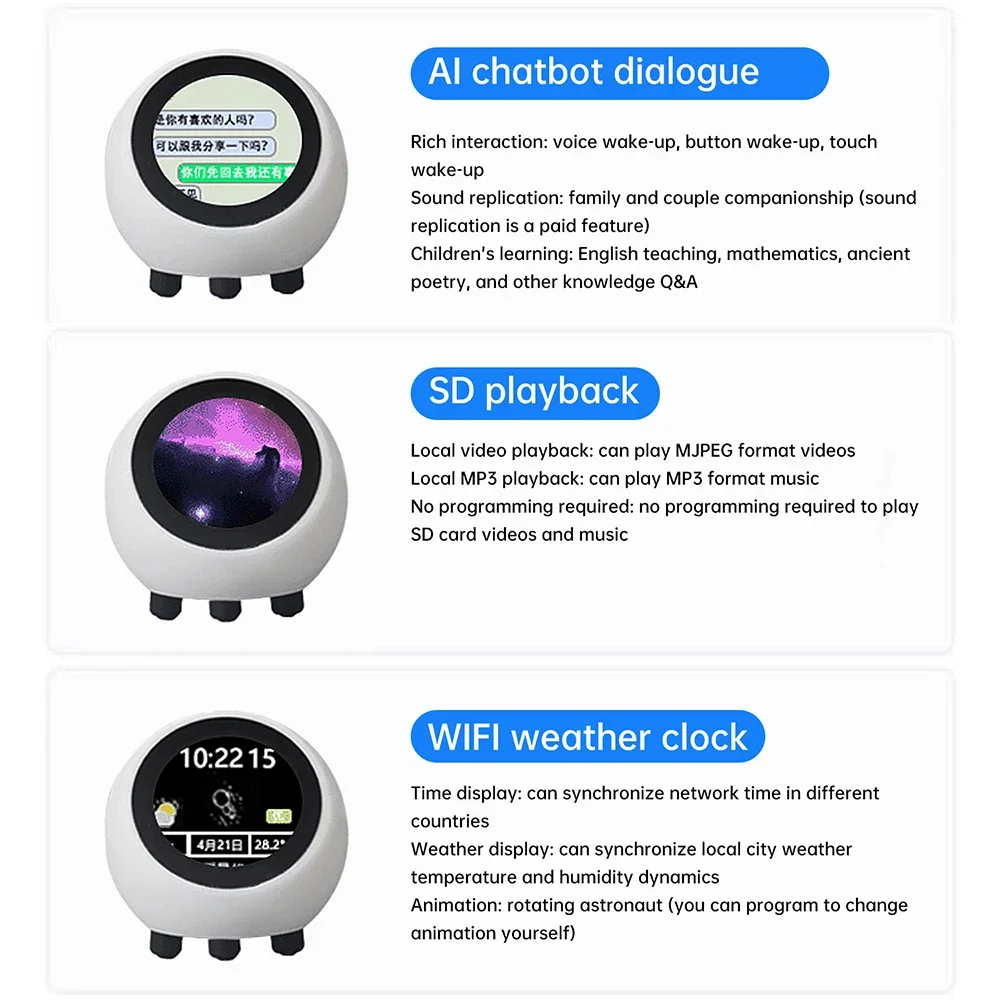 รูปสินค้า โมดูลเสียง ESP32-S3 หน้าจอ 1.28 นิ้ว สำหรับหุ่นยนต์และระบบเสียงอัจฉริยะ