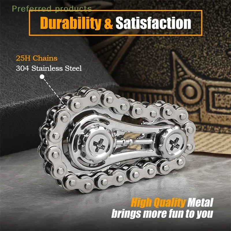 Roterande kedjetand fidget-leksak i rörelse