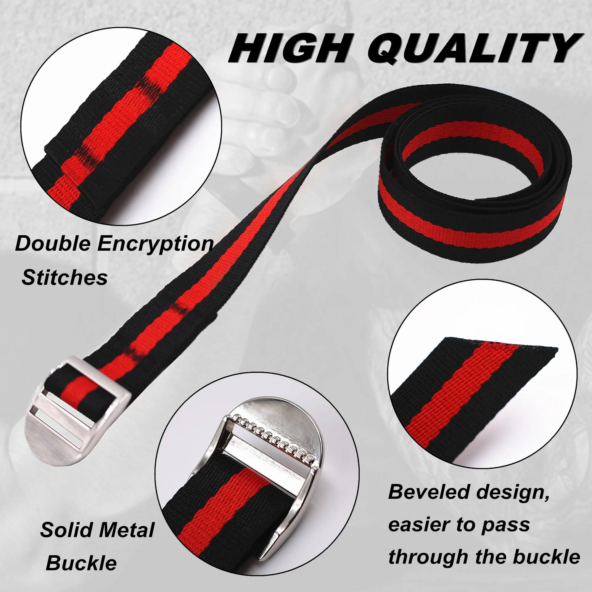 Arm Wrestling Equipment 2 Pcs Tie For Arm Wrestling Competition Match Training 40 Inch Long Non-Slip With Metal Buckle