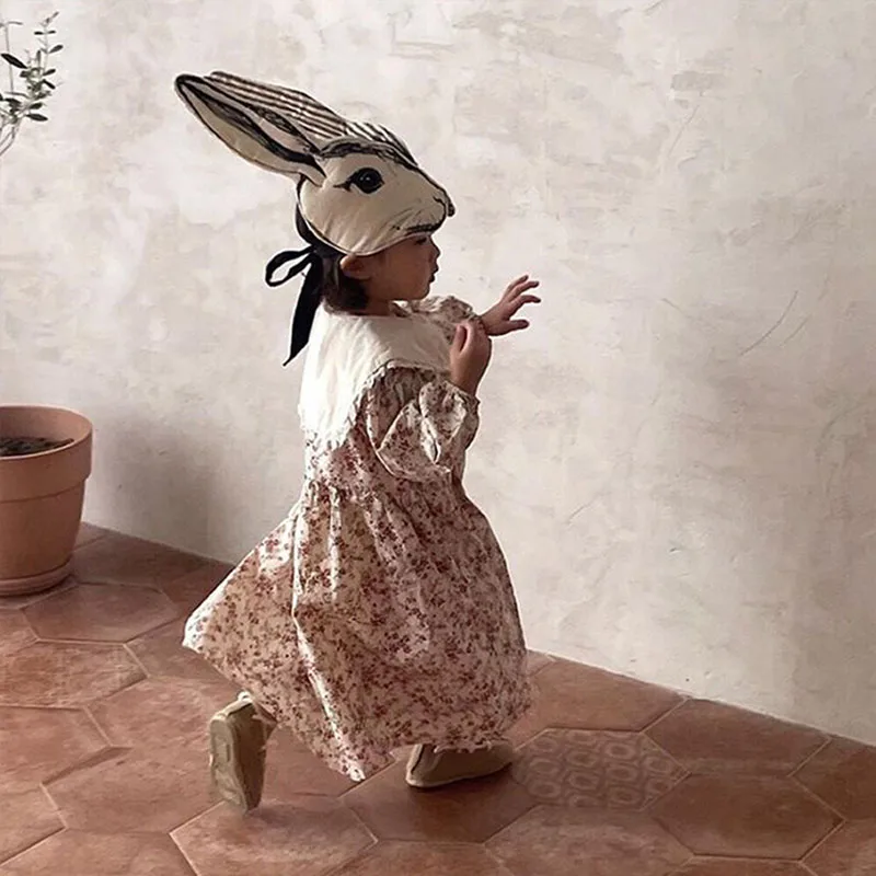 Autumn Floral Girls Dress Kids Clothing