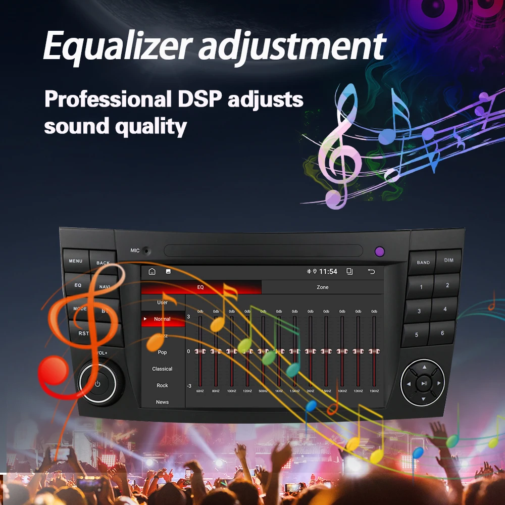 7inch Touch Screen MP3 Car Multimedia Android Radio carplay For Benz E-Class W211 2002-2008