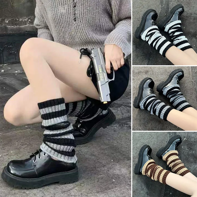 

Jk Knitted Socks Pile Socks Calf Hot Girl Student Personality Creative Japanese Subculture Warm Wide Leg Flared Leg Set