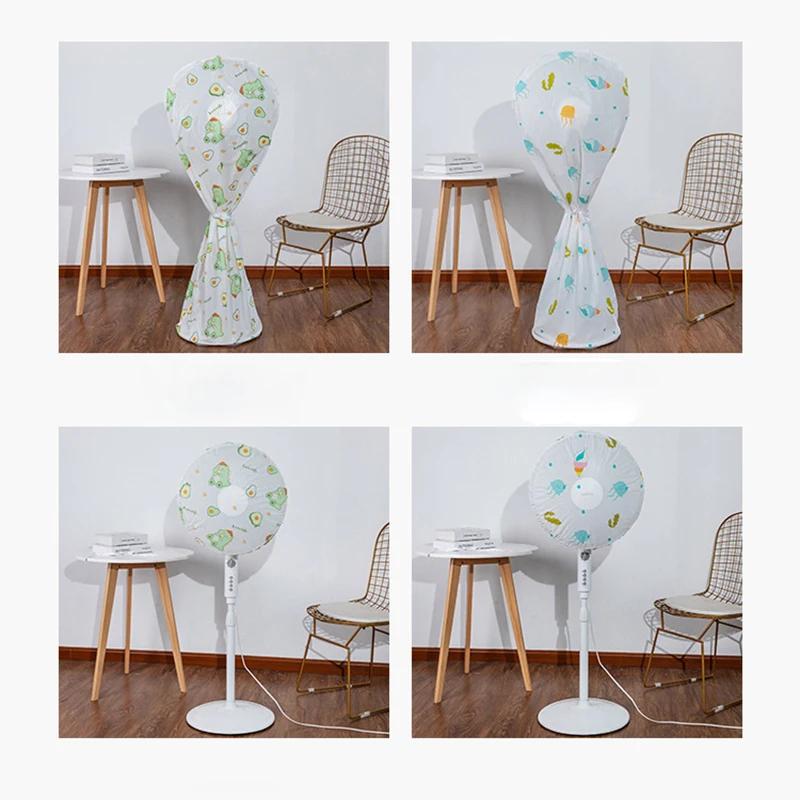 Fan Dust Cover PEVA Semi-Complete Household Floor Fan Cover Protective Waterproof Washable Stereo