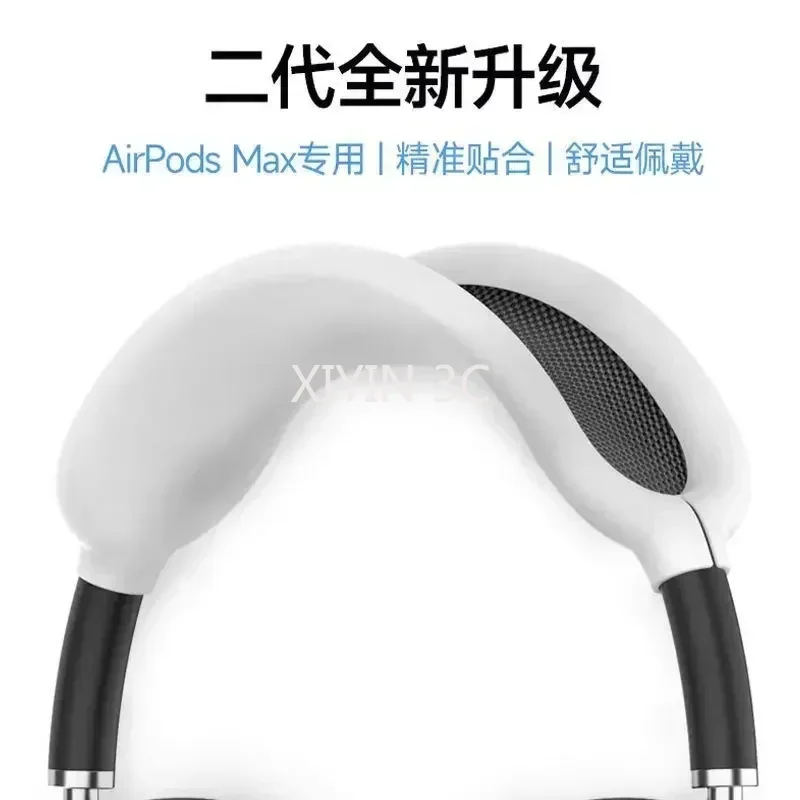 Orange Silicone Protective Cover for AirPods Max/2 - Four-in-One Design, Anti-Fall and Dust-Proof