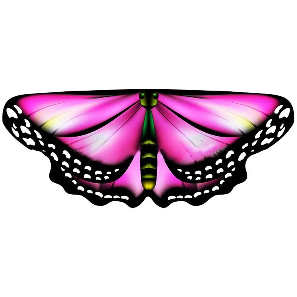 Kinder Schmetterlingsflügel Cape Mädchen Fee Schal Pixie Umhang Kostüm buntes Kleid Cos - Bild 14 von 21