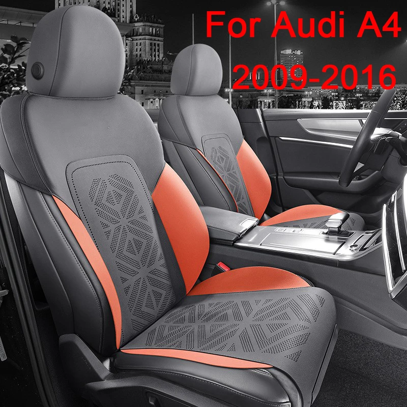 

Custom Car Seat Covers New Upgraded Ultra-thin Ventilate Seat Cover For Audi A4 2009 To 2016 A4L Car Seat Protective Cover