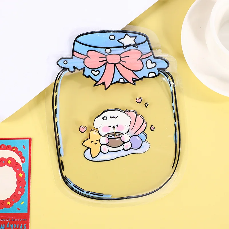 20Pcs/60Pcs Cartoon Printed Snack Cookie Storage Bag Self Sealing Design Easy to Use Small Item Storage Creative Candy PE Bag