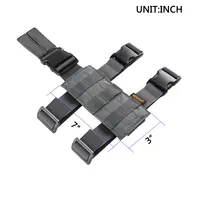 Tactical Universal Drop Leg Holster Thigh Platform Molle Gun Holster for Hunting Paintball Panel with Adjustable Straps 2