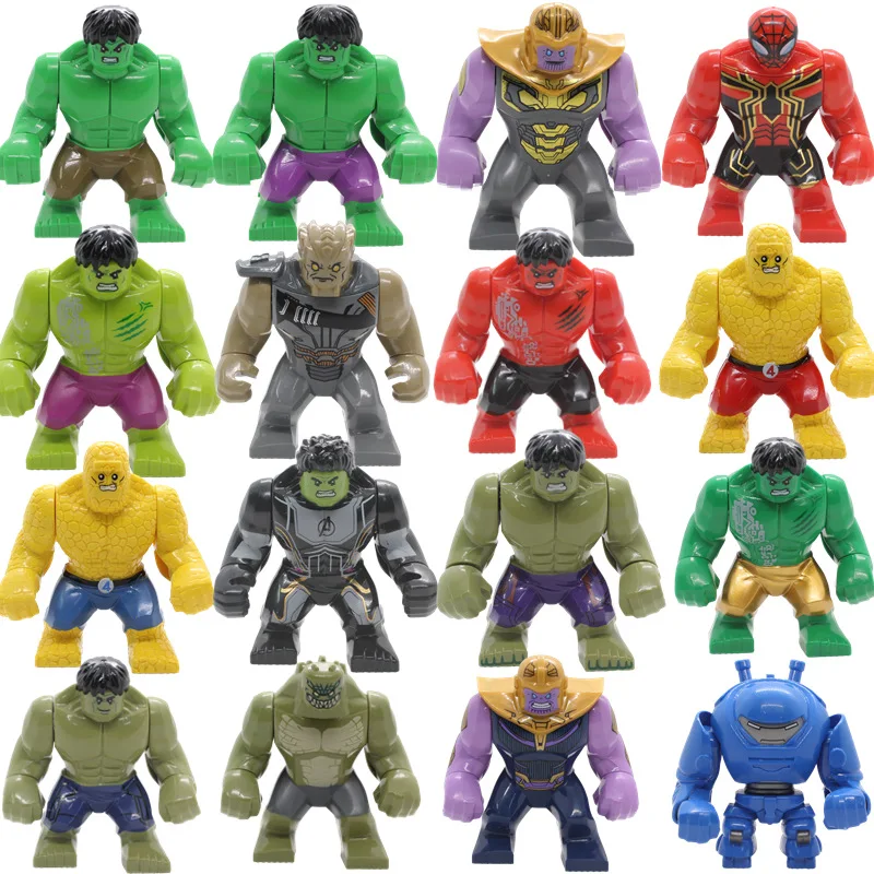 Marvel Legendary Superhero Anime figures building blocks Green Giant Venom Spider Man figurine assembly children's toy toy building blocks,action figures