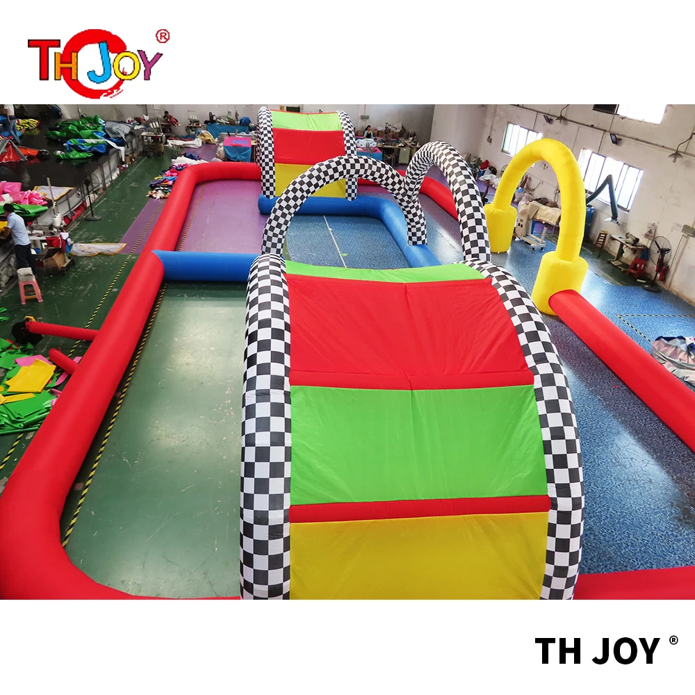 20x10x2.5m Inflatable Zorb Ball Go Kart Air Track Inflatable Race Track 6