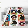 Mafalda Blankets Flannel Summer Air Conditioning Cartoon Anime Throw Blanket for Bed Car Plush Thin Quilt picnic blanket 1
